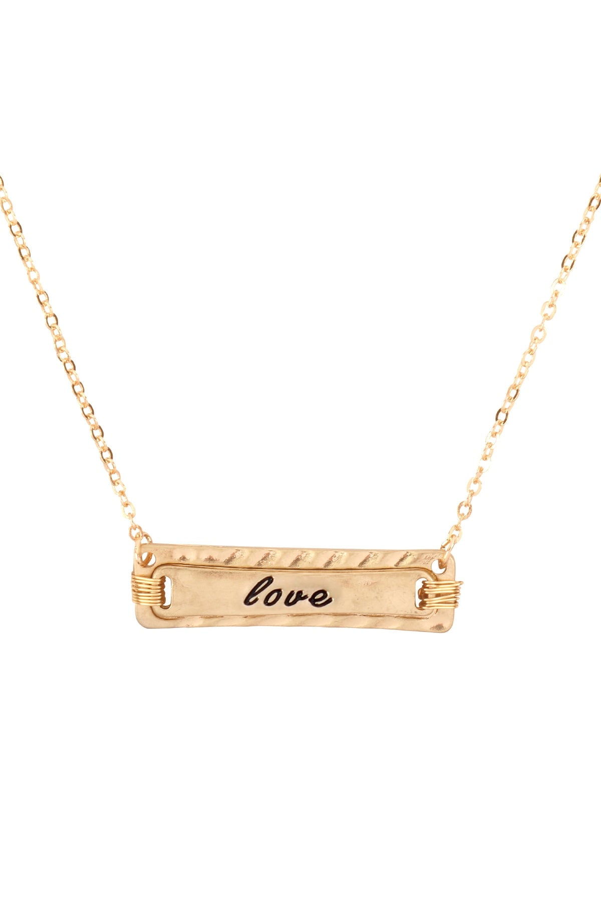 LOVE PERSONALIZED BAR CHAIN NECKLACE
