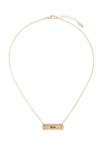 LOVE PERSONALIZED BAR CHAIN NECKLACE