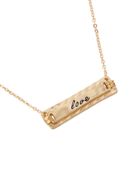 LOVE PERSONALIZED BAR CHAIN NECKLACE