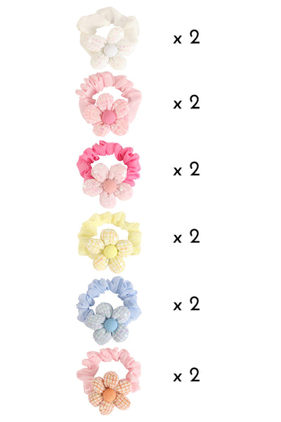 FLOWER CUTE SEQUIN PONYTAIL SCRUNCHIE HAIR ACCESSORIES