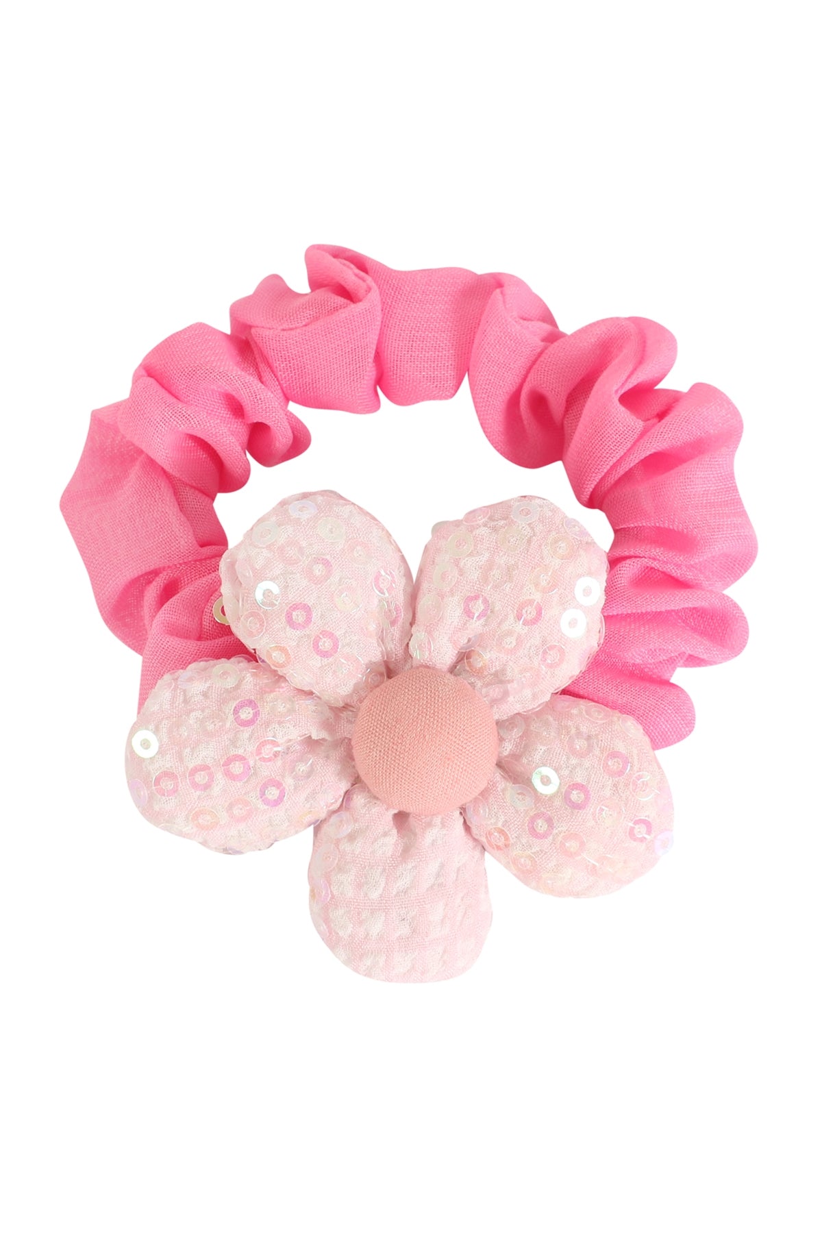 FLOWER CUTE SEQUIN PONYTAIL SCRUNCHIE HAIR ACCESSORIES