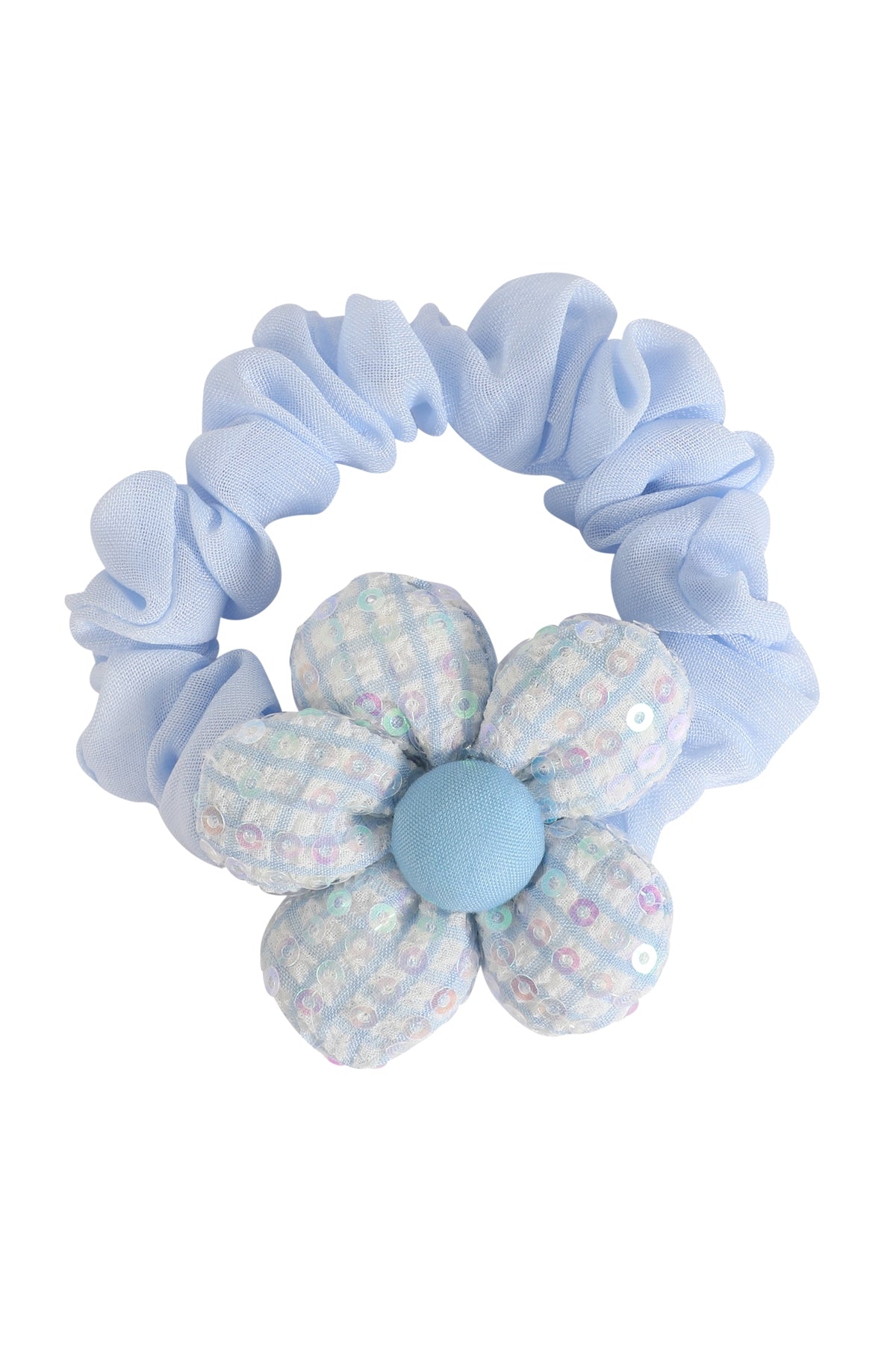 FLOWER CUTE SEQUIN PONYTAIL SCRUNCHIE HAIR ACCESSORIES