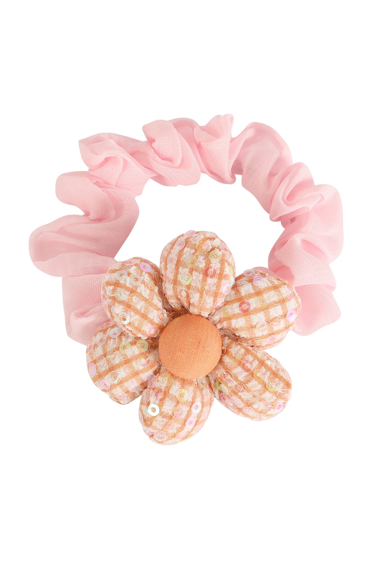 FLOWER CUTE SEQUIN PONYTAIL SCRUNCHIE HAIR ACCESSORIES