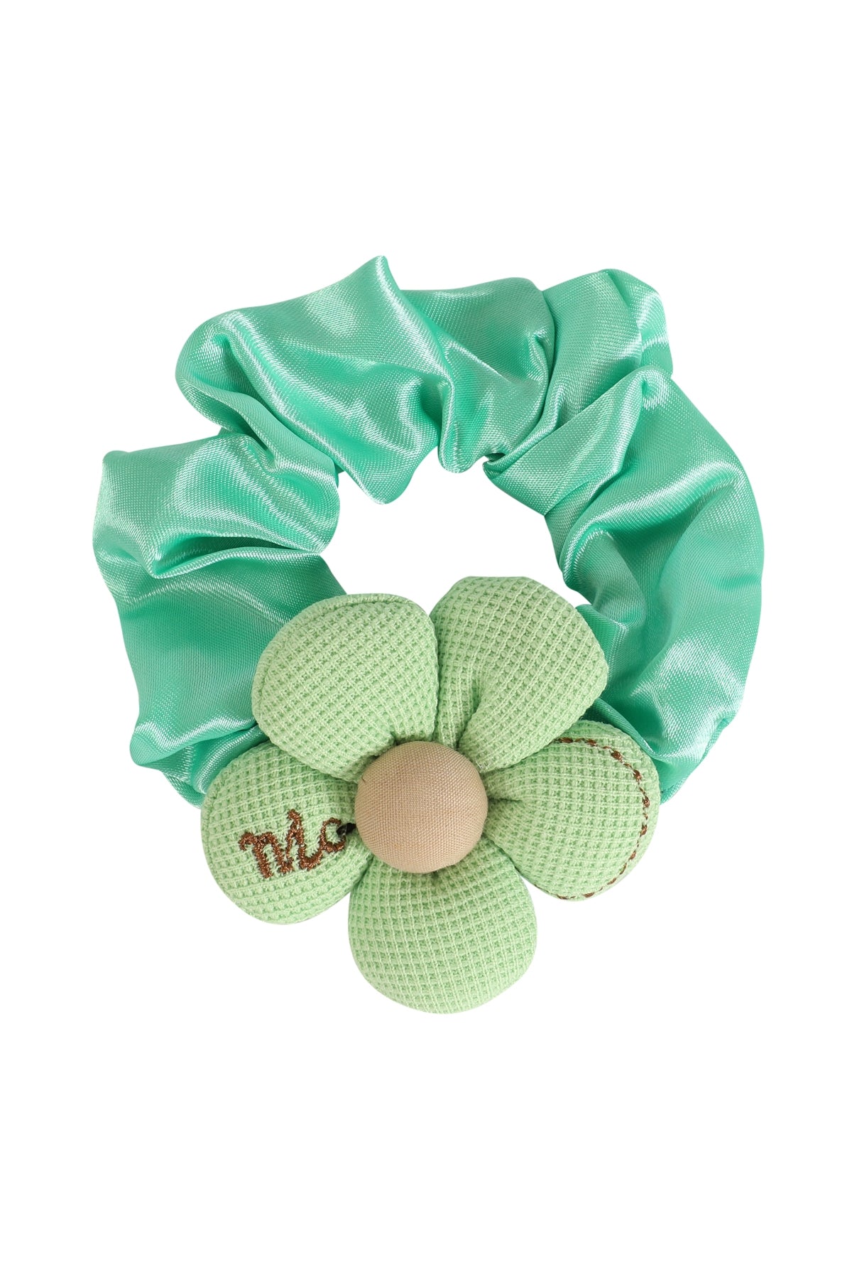 FLOWER PLUSH PONYTAIL SCRUNCHIE HAIR ACCESSORIES