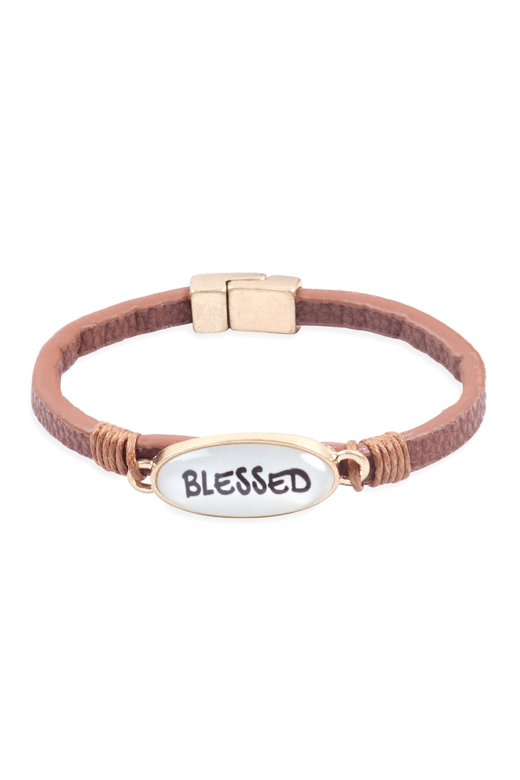 BLESSED ANIMAL PRINT LEATHER MAGNET BRACELET