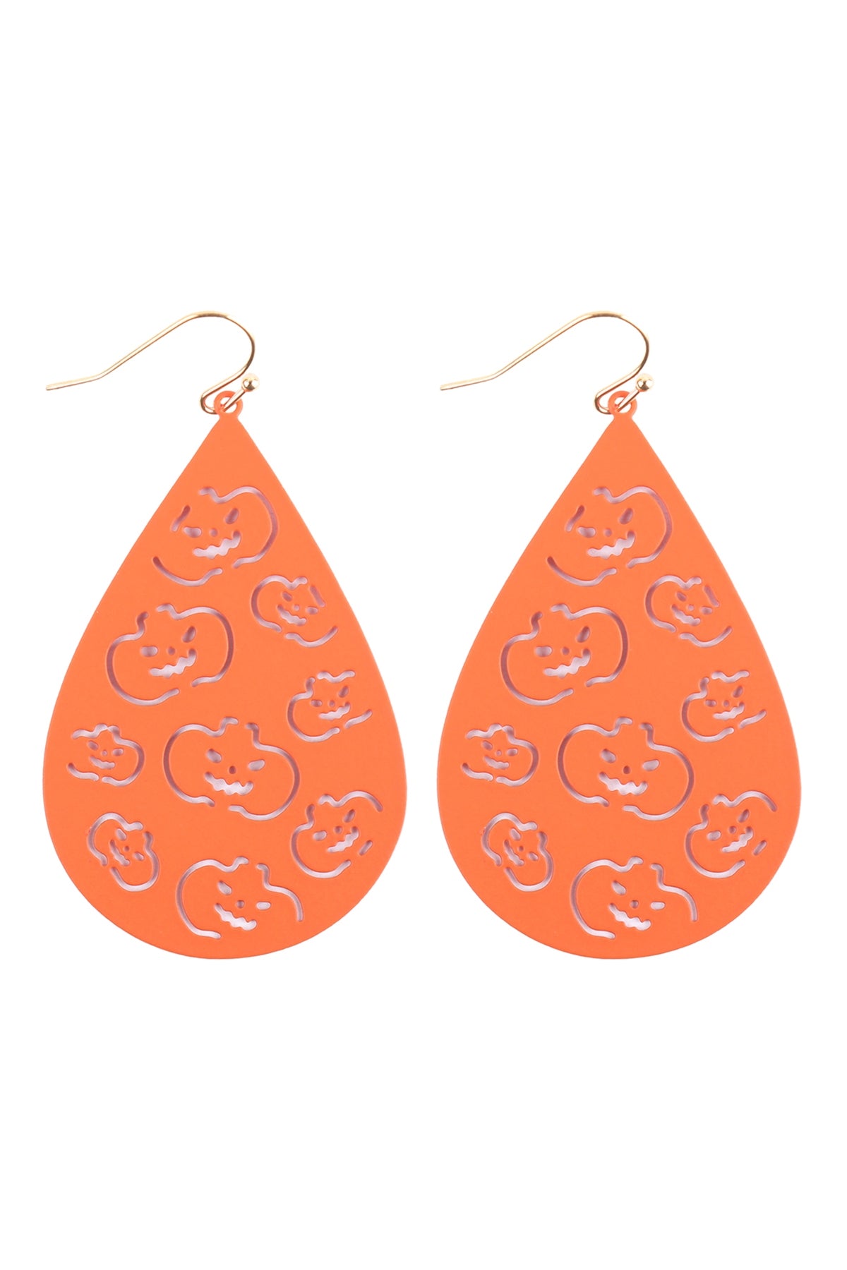 HALLOWEEN PUMPKIN FILIGREE TEARDROP EARRINGS