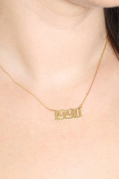 "1990" BIRTH YEAR PERSONALIZED NECKLACE