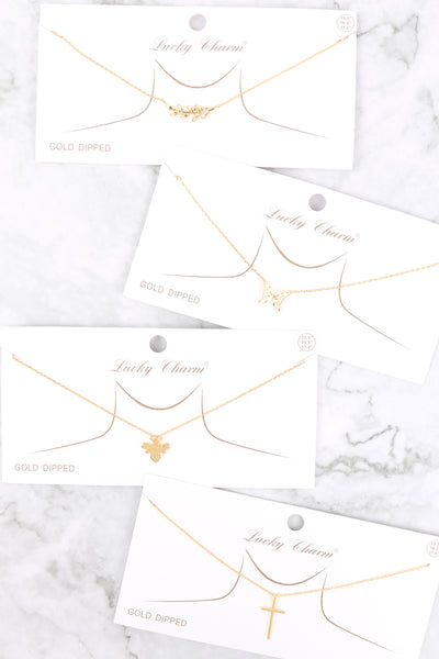 CROSS BRASS PENDANT NECKLACE