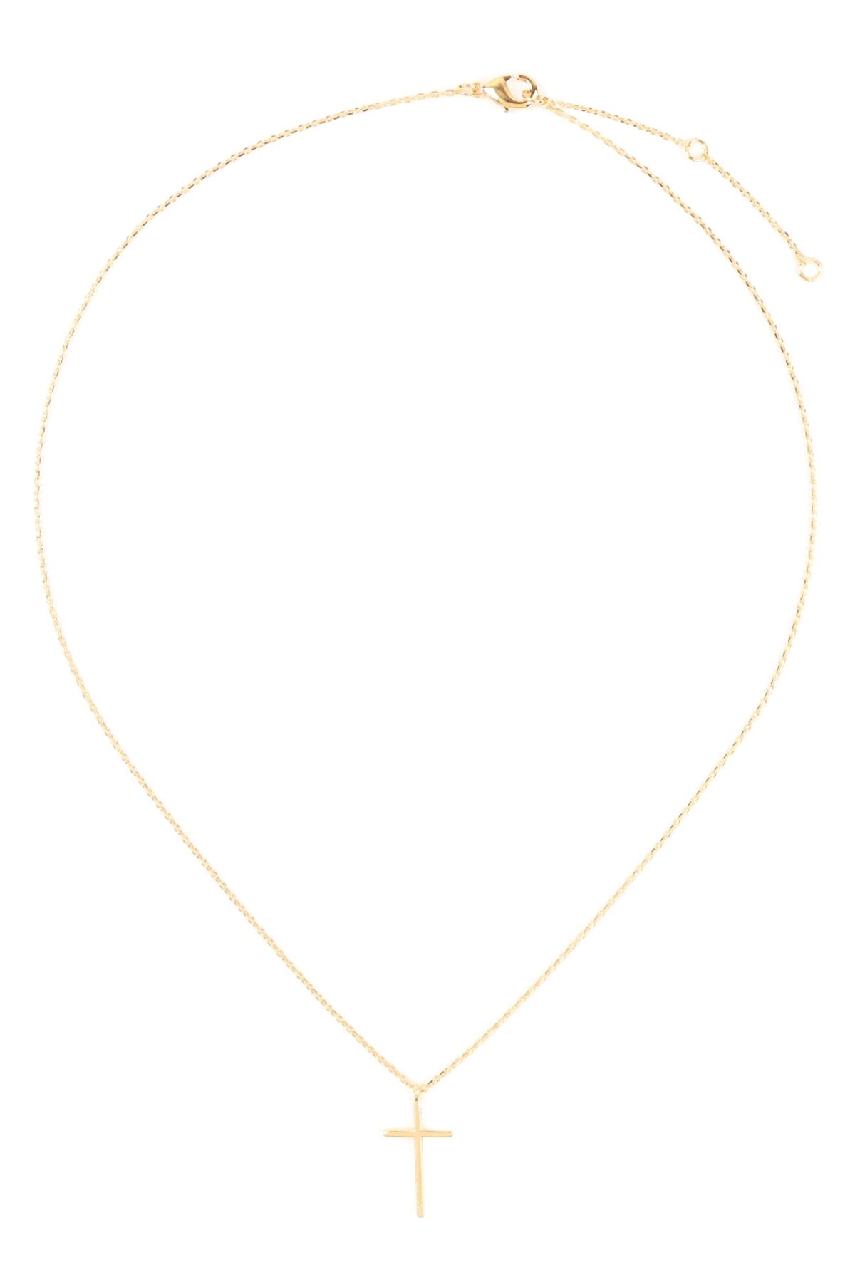 CROSS BRASS PENDANT NECKLACE