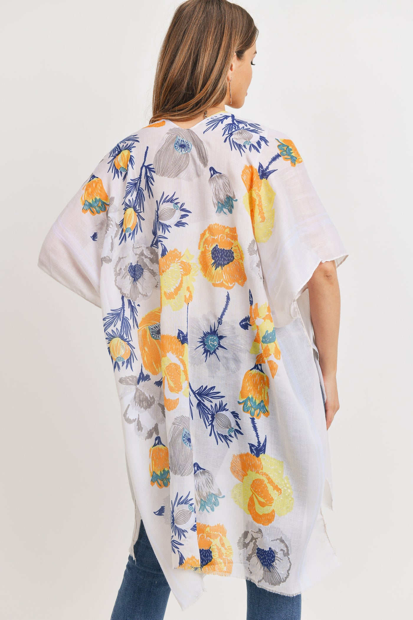 PN222X034 - SNAKE SKIN OPEN FRONT KIMONO VEST/1PC