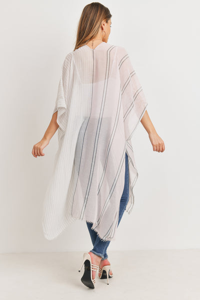 PINK TWO TONE STRIPE KIMONO