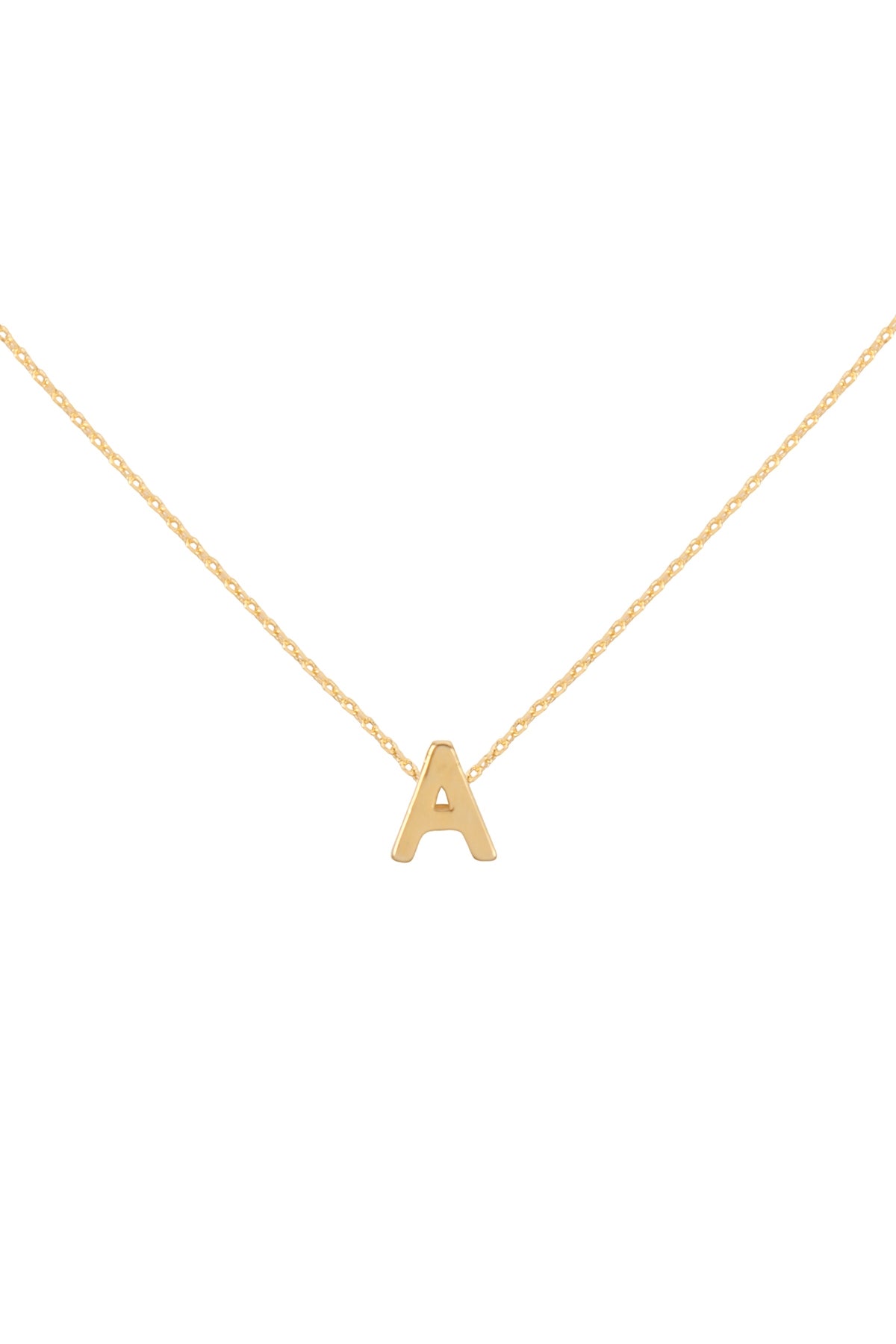 "A" INITIAL DAINTY CHARM NECKLACE