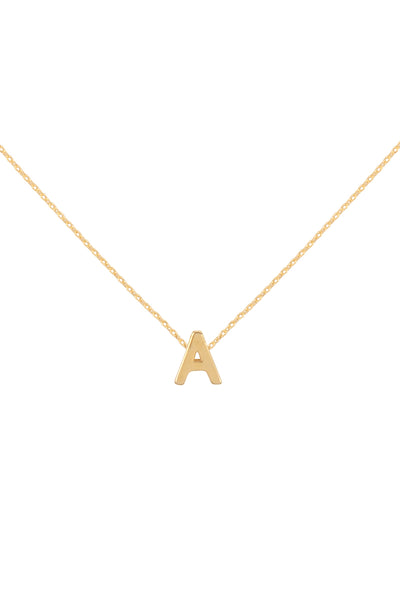 "A" INITIAL DAINTY CHARM NECKLACE