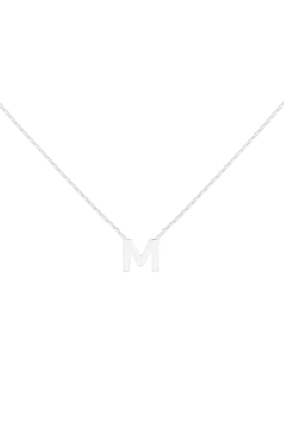 "M" INITIAL DAINTY CHARM NECKLACE