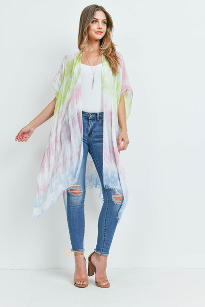 SNAKE PRINT KNEE LENGTH KIMONO