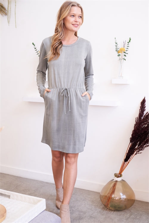 PPD10325-TIE DYE LONG SLEEVE ELASTIC WAIST WASHED DRESS-0-2-2-0