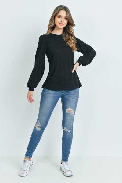 LONG SLEEVES ROUND NECK MIER SWEATER  1-2-2-2