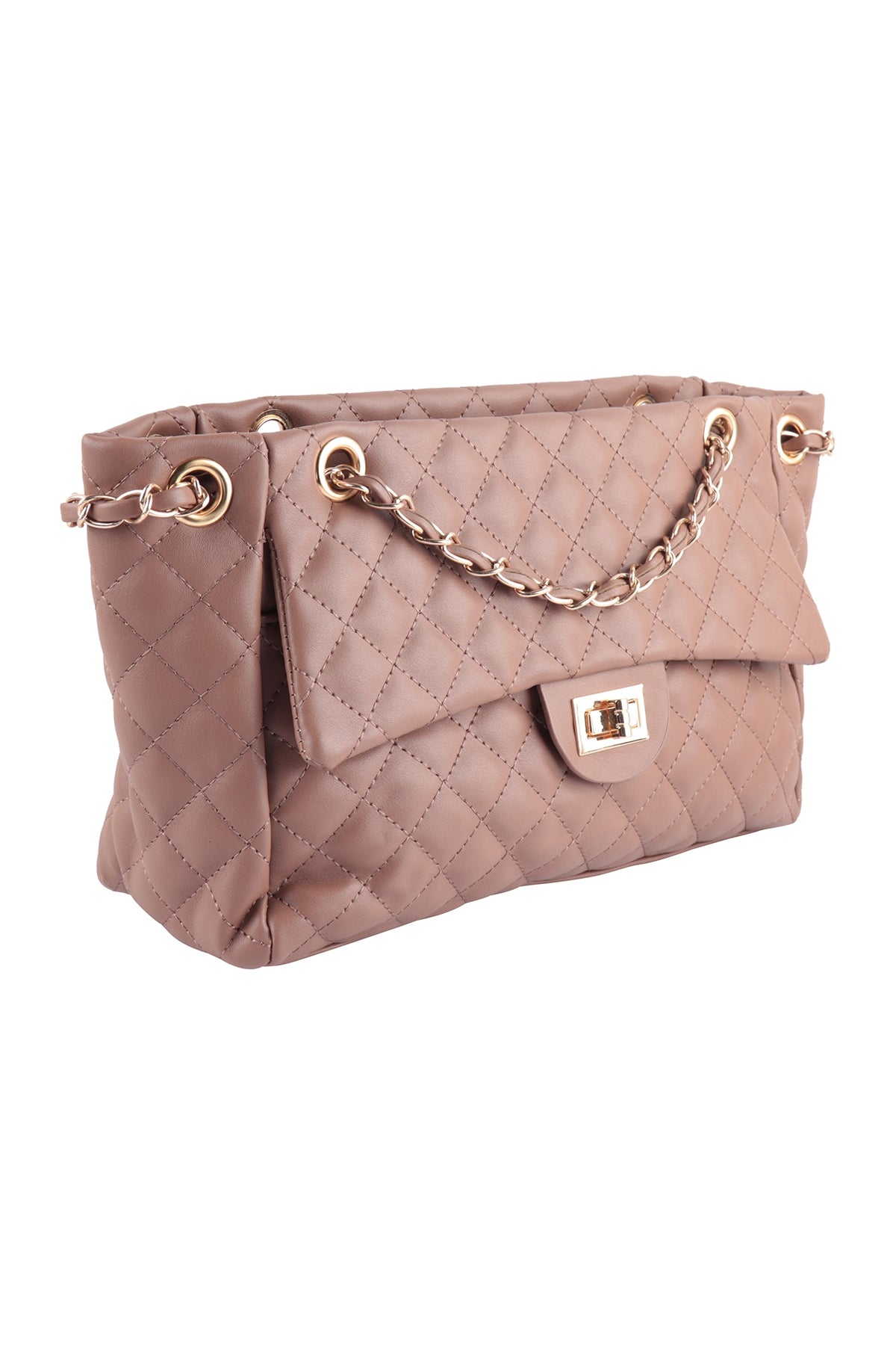 WOMENS FASHION LEATHER DIAMOND PATTERN QUILTED HANDBAG/1PC