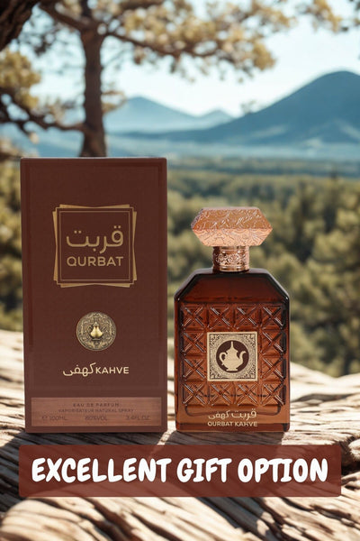 QURBAT KAHVE SPRAY PERFUME EAU DE PARFUM FOR MEN-100ML/3.4FL.OZ.