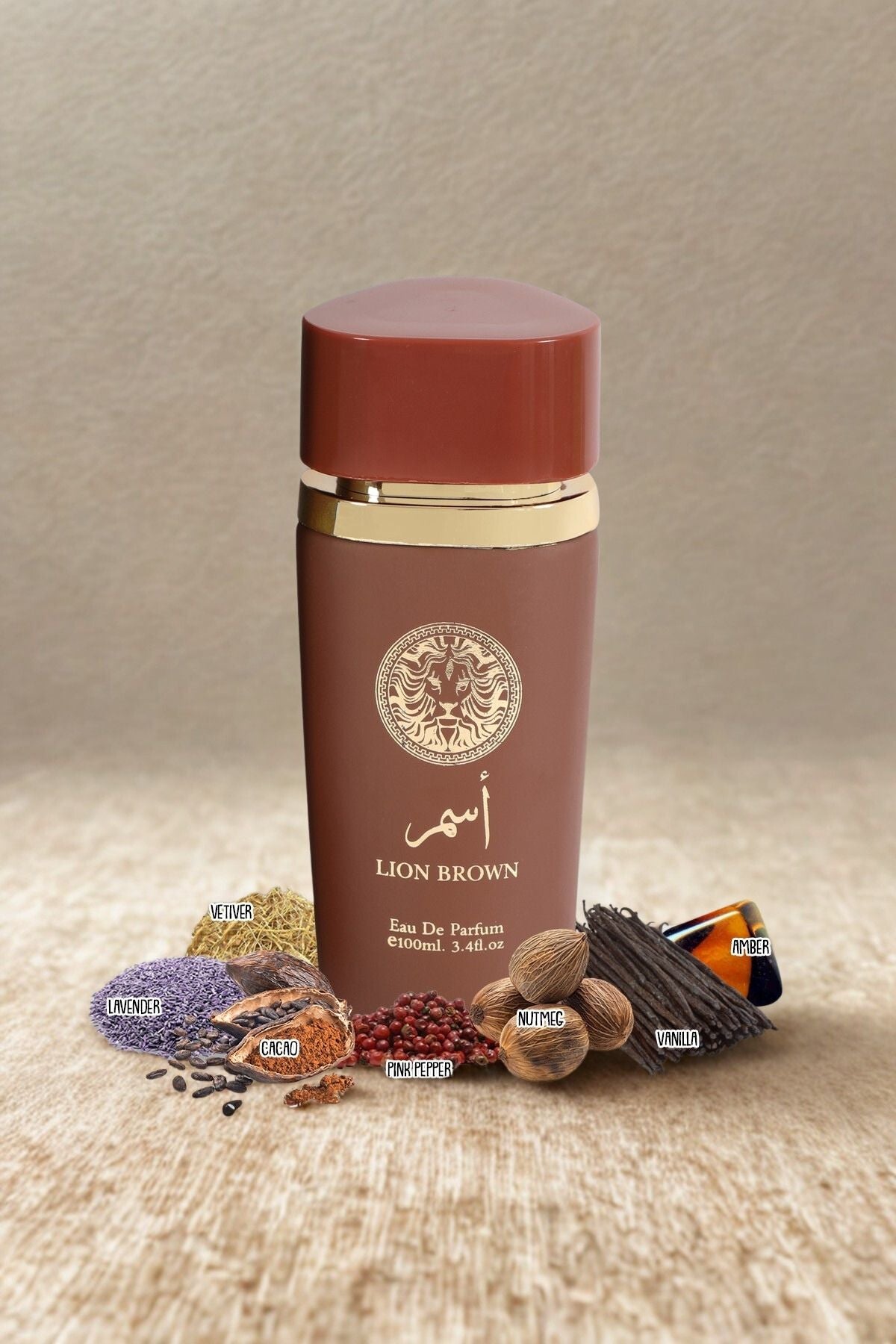 LION BROWN SPRAY PERFUME EAU DE PARFUM FOR MEN - 100ML/3.4FL.OZ.