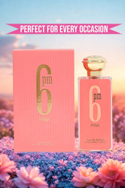 6 PM PINK SPRAY PERFUME EAU DE PARFUM FOR WOMEN - 100ML/3.4FL.OZ.