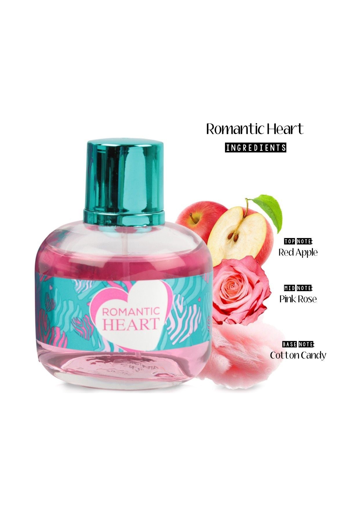 ROMANTIC HEART SPRAY PERFUME EAU DE PARFUM FOR WOMEN - 100ML/3.4 FL.OZ.