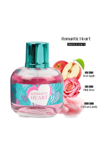 ROMANTIC HEART SPRAY PERFUME EAU DE PARFUM FOR WOMEN - 100ML/3.4 FL.OZ.