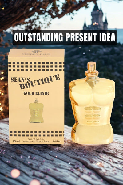 SEAN'S BOUTIQUE GOLD ELIZIR SPRAY PERFUME EAU DE PARFUM FOR MEN - 100ML/3.4FL.OZ.