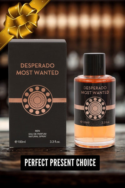 DESPERADO MOST WANTED SPRAY PERFUME EAU DE PARFUM FOR MEN - 100ML/3.3 FL.OZ.