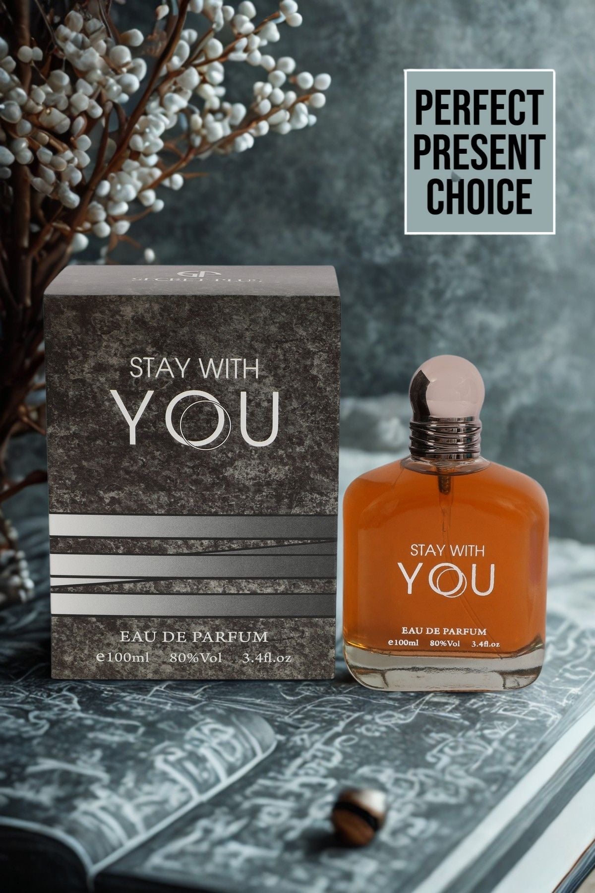 STAY WITH YOU SPRAY PERFUME EAU DE PARFUM FOR MEN - 100ML/3.4 FL.OZ.