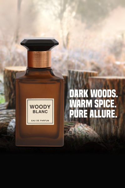WOODY BLANC  SPRAY PERFUME EAU DE PARFUM FOR MEN AND WOMEN - 100ML/3.4 FL.OZ.