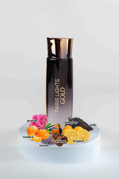 PARIS LIGHTS GOLD SPRAY COLOGNE EAU DE TOILETTE FOR MEN - 100ML/3.4 FL.OZ.