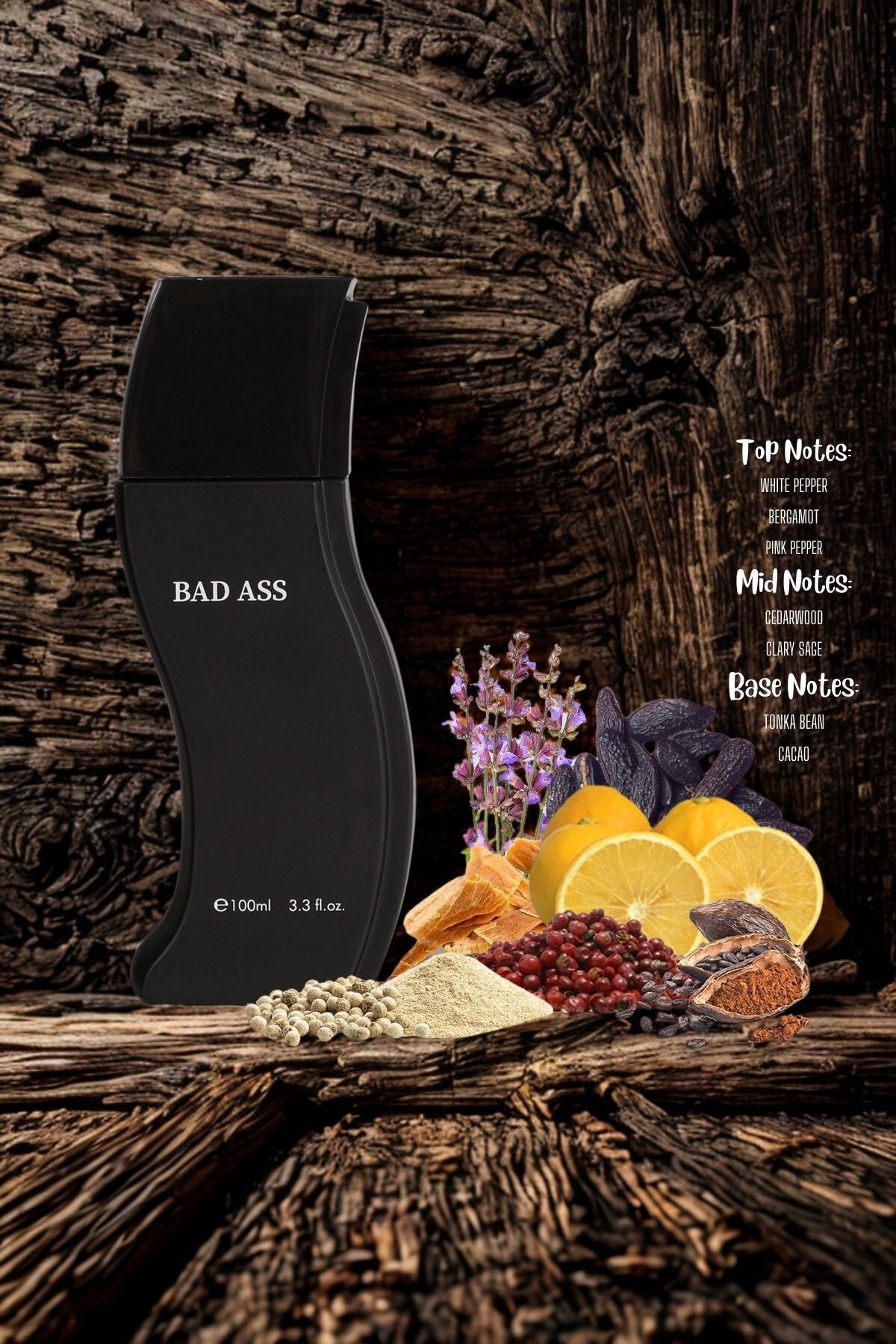 BAD ASS SPRAY PERFUME EAU DE PARFUM FOR MEN - 100ML/3.3 FL.OZ.