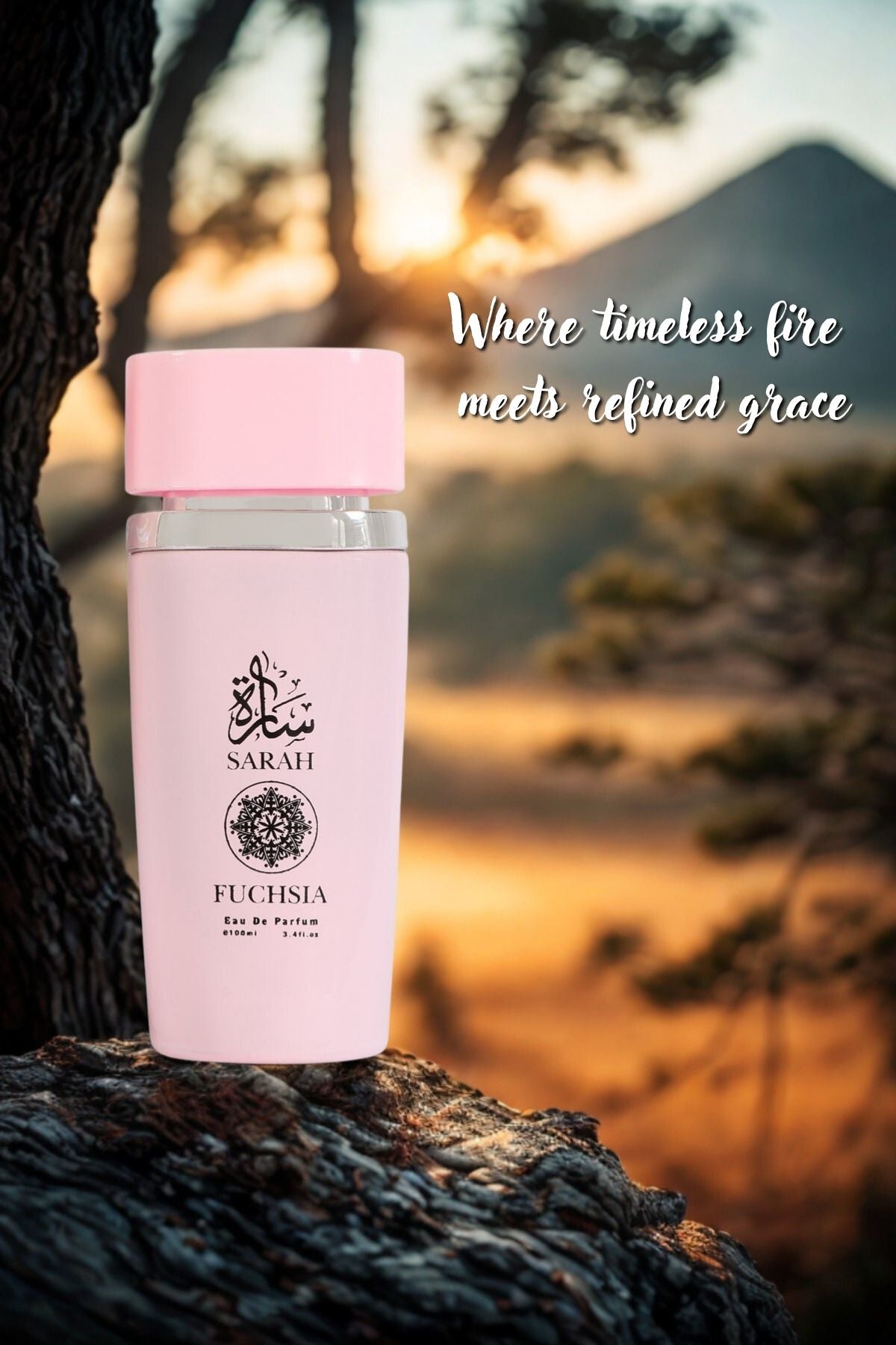 SARAH FUCHIA SPRAY PERFUME EAU DE PARFUM FOR WOMEN - 100ML/3.4 FL.OZ.