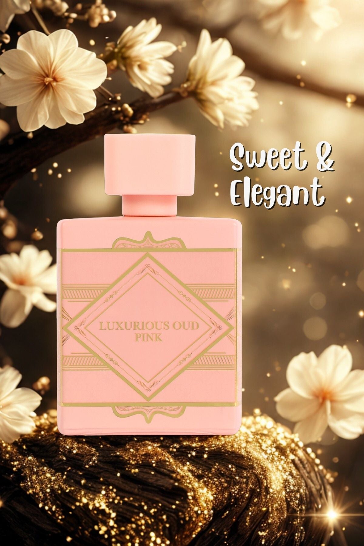 LUXURIOUS OUD PINK SPRAY PERFUME EAU DE PARFUM FOR WOMEN - 100ML/3.4FL.OZ.