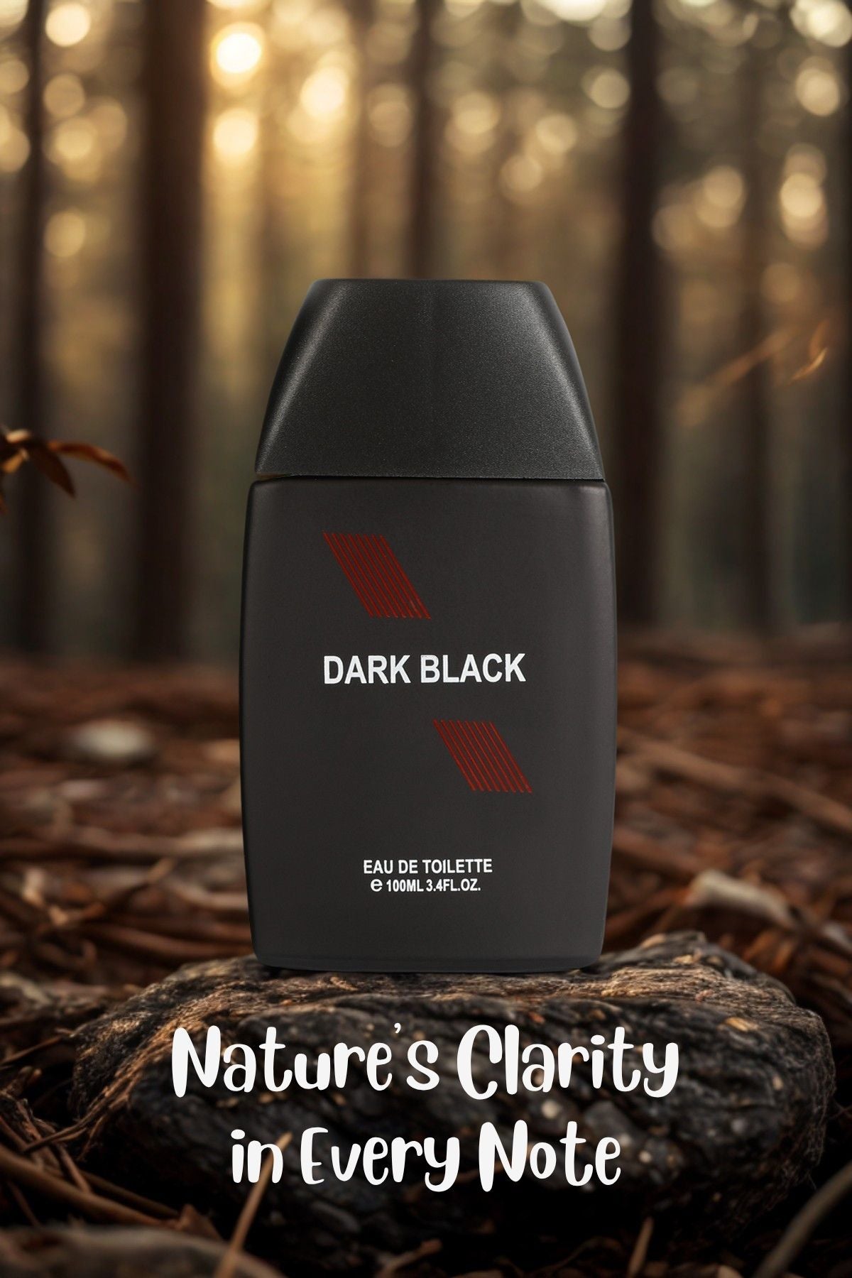DARK BLACK SPRAY COLOGNE EAU DE TOILETTE FOR MEN - 100ML/3.4 FL.OZ.