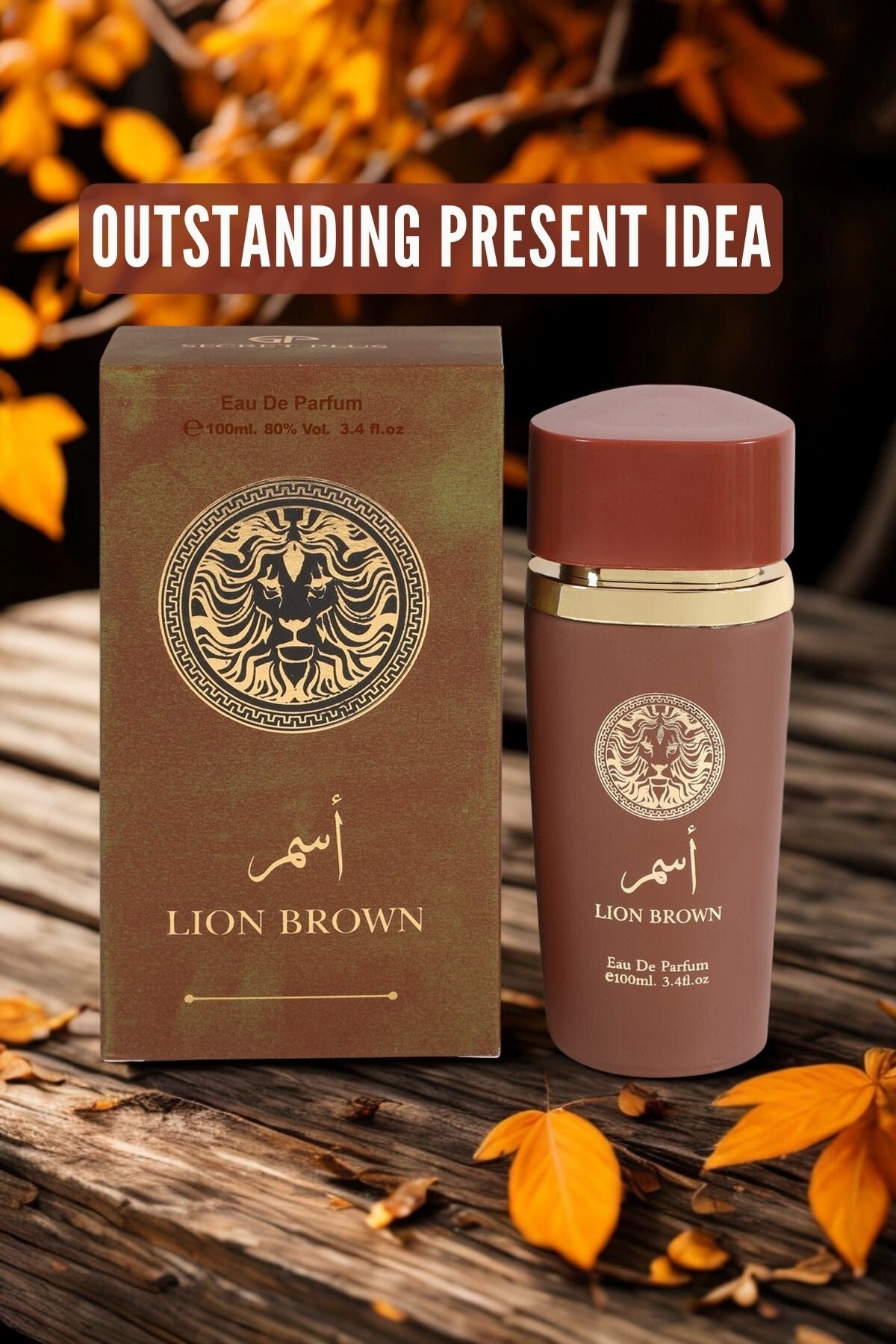 LION BROWN SPRAY PERFUME EAU DE PARFUM FOR MEN - 100ML/3.4FL.OZ.