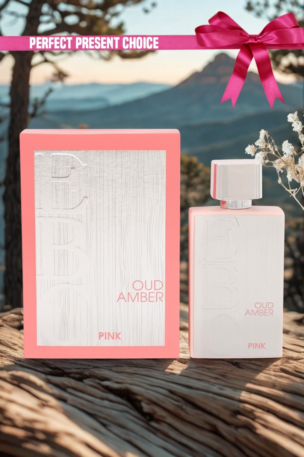 OUD AMBER PINK SPRAY PERFUME EAU DE PARFUM FOR WOMEN - 100ML/3.4FL.OZ.
