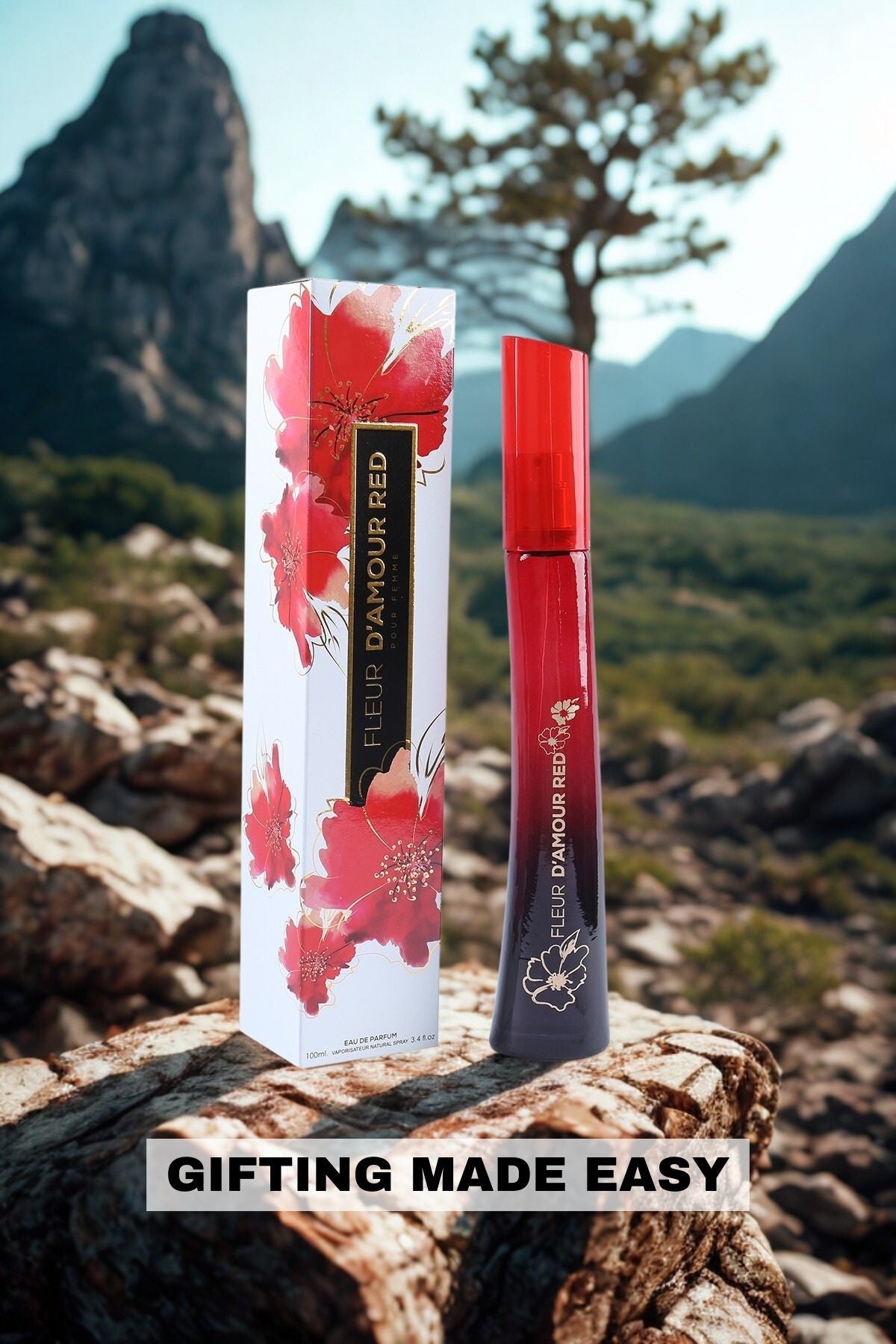 FLEUR D'AMOUR RED SPRAY PERFUME EAU DE PARFUM FOR WOMEN - 100ML/3.4 FL.OZ.