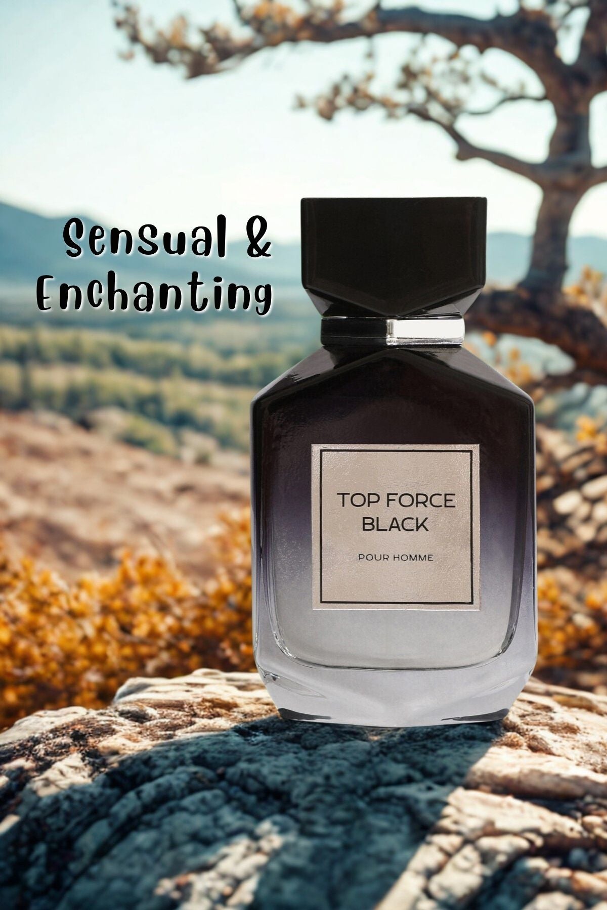 TOP FORCE BLACK SPRAY PERFUME EAU DE PARFUM FOR MEN - 100ML/3.4FL.OZ.