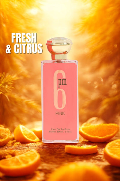 6 PM PINK SPRAY PERFUME EAU DE PARFUM FOR WOMEN - 100ML/3.4FL.OZ.