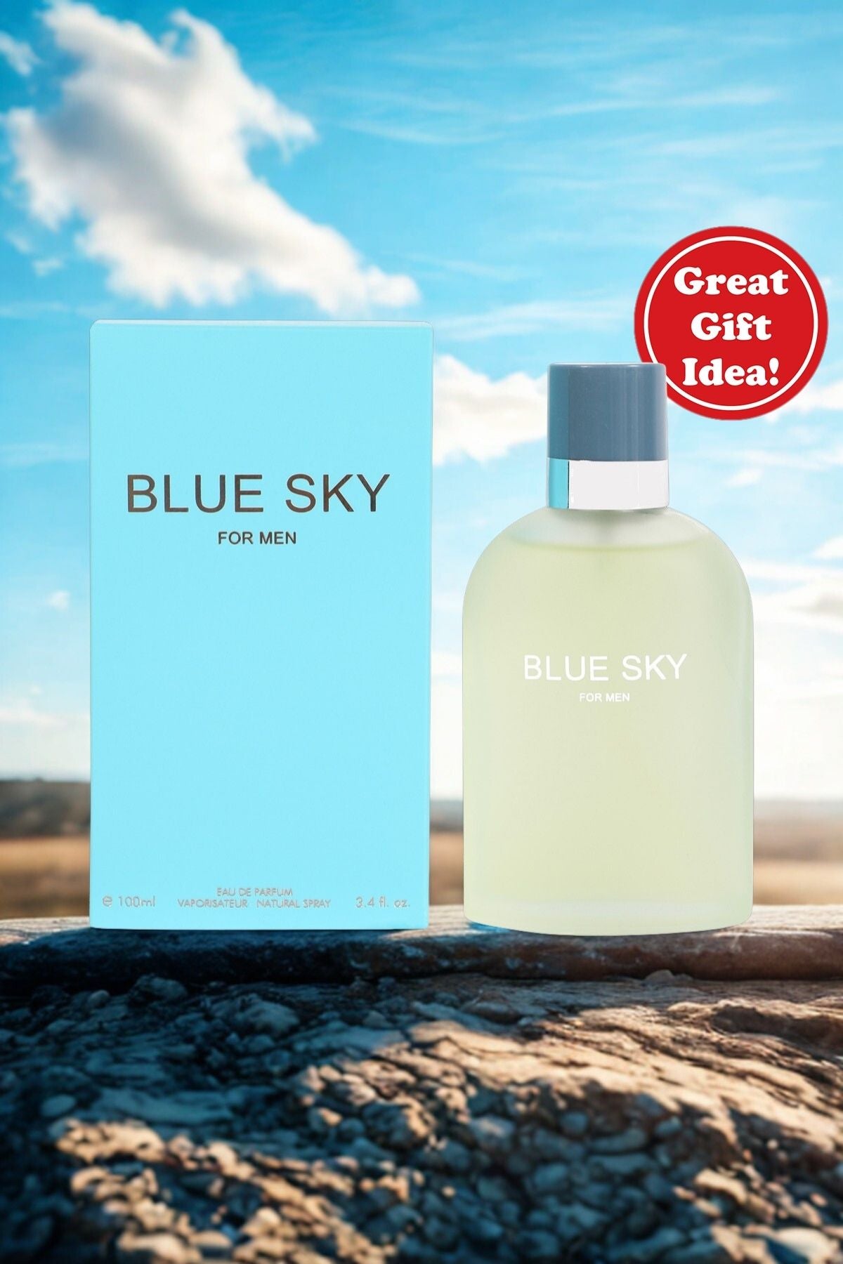 BLUE SKY SPRAY PERFUME EAU DE PARFUM FOR MEN - 100ML/3.4 FL.OZ.