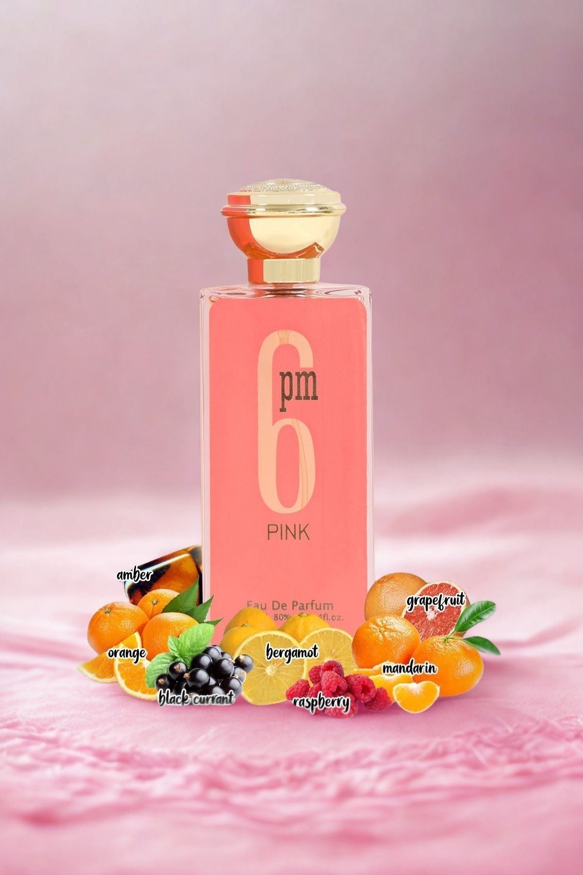 6 PM PINK SPRAY PERFUME EAU DE PARFUM FOR WOMEN - 100ML/3.4FL.OZ.