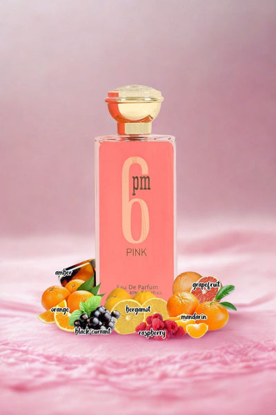 6 PM PINK SPRAY PERFUME EAU DE PARFUM FOR WOMEN - 100ML/3.4FL.OZ.