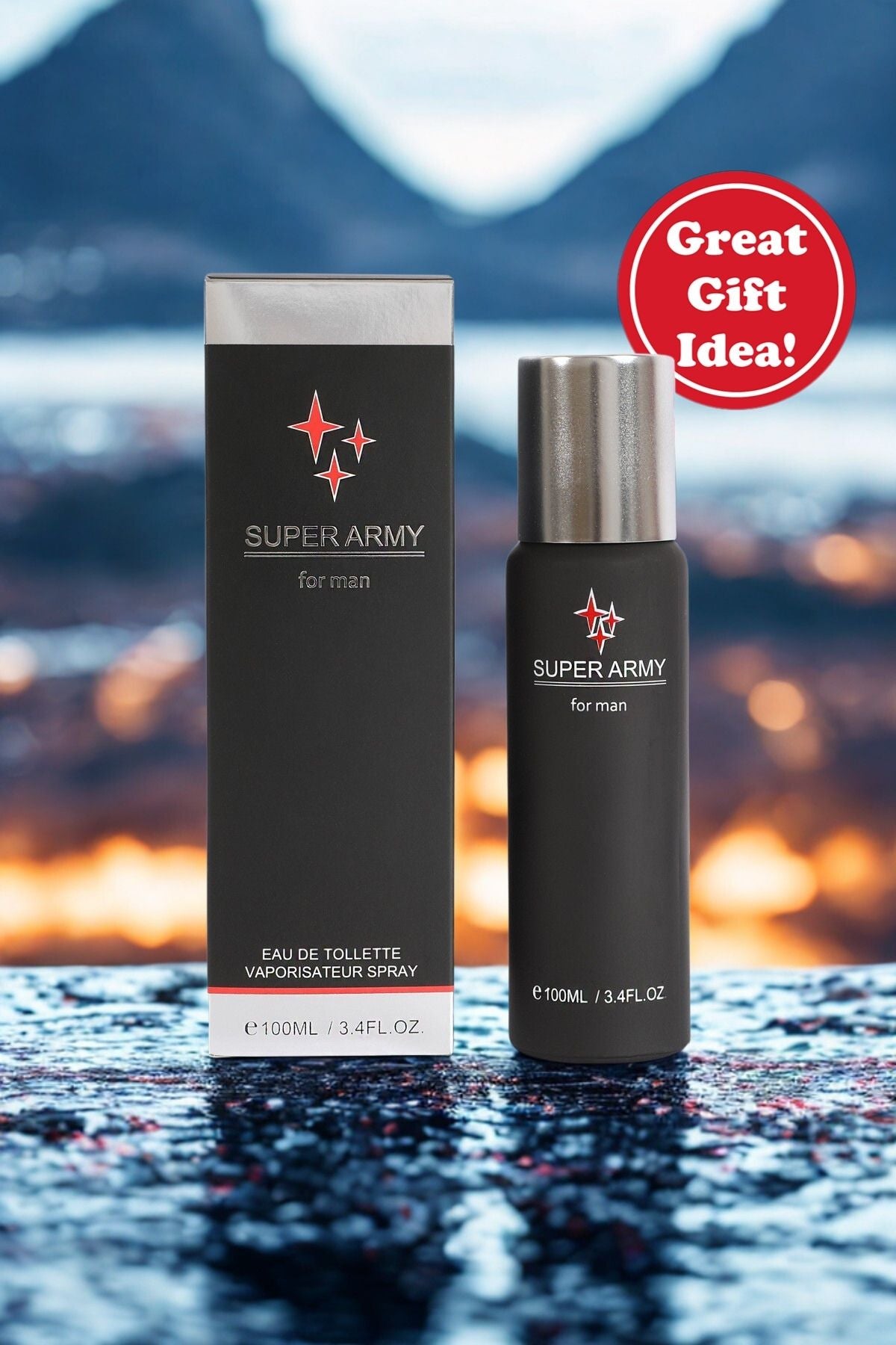 SUPER ARMY SPRAY COLOGNE EAU DE TOILETTE FOR MEN - 100ML/3.4 FL.OZ.