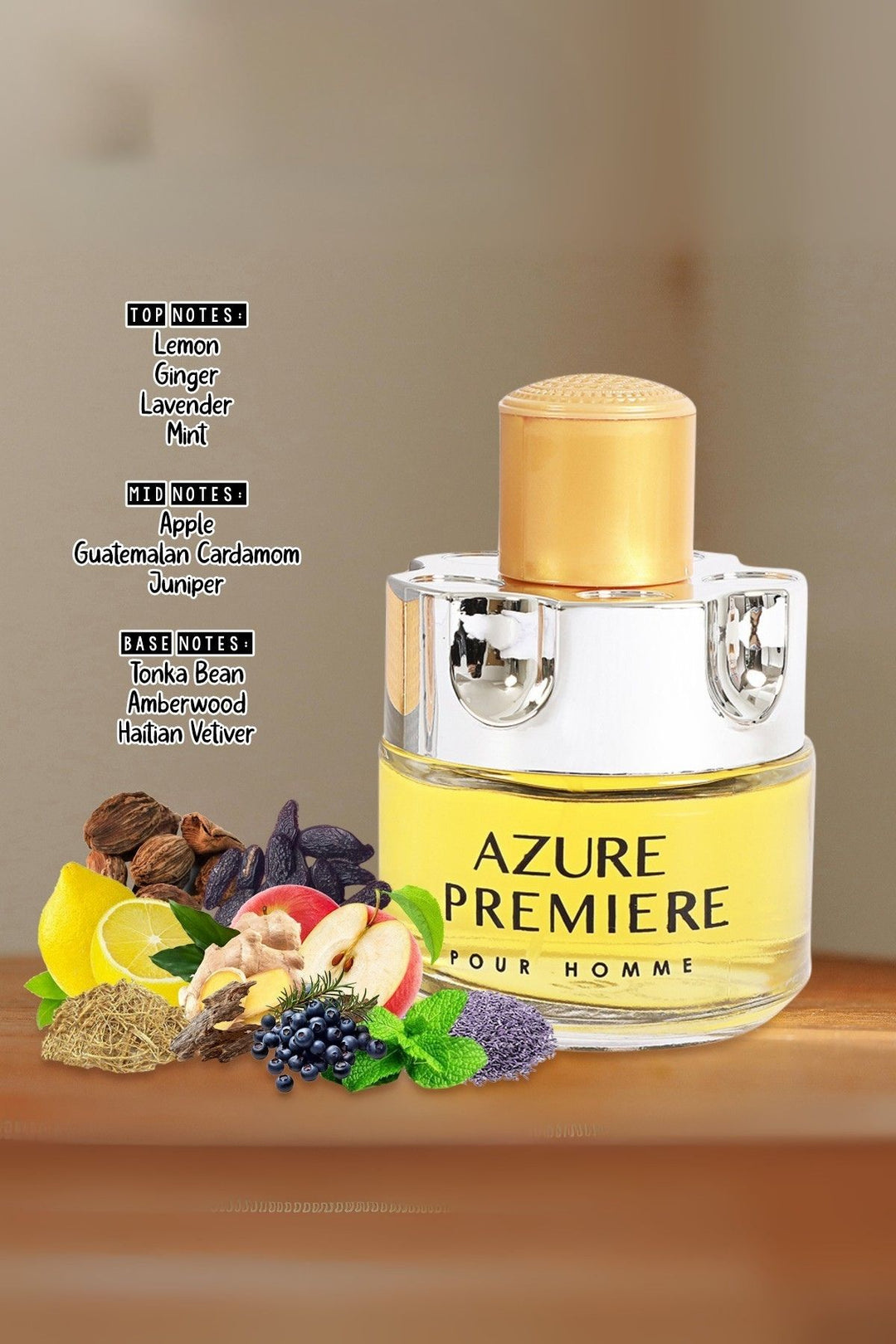 AZURE PREMIERE SPRAY COLOGNE EAU DE TOILETTE FOR MEN - 100ML/3.4