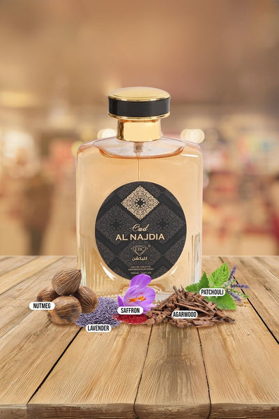 OUD AL NAJDIA SPRAY COLOGNE EAU DE TOILETTE FOR MEN - 100ML/3.4 FL.OZ.