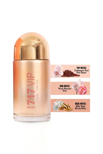 717 VIP ROSE SPRAY PERFUME EAU DE PARFUM FOR WOMEN - 110ML/3.8 FL.OZ.