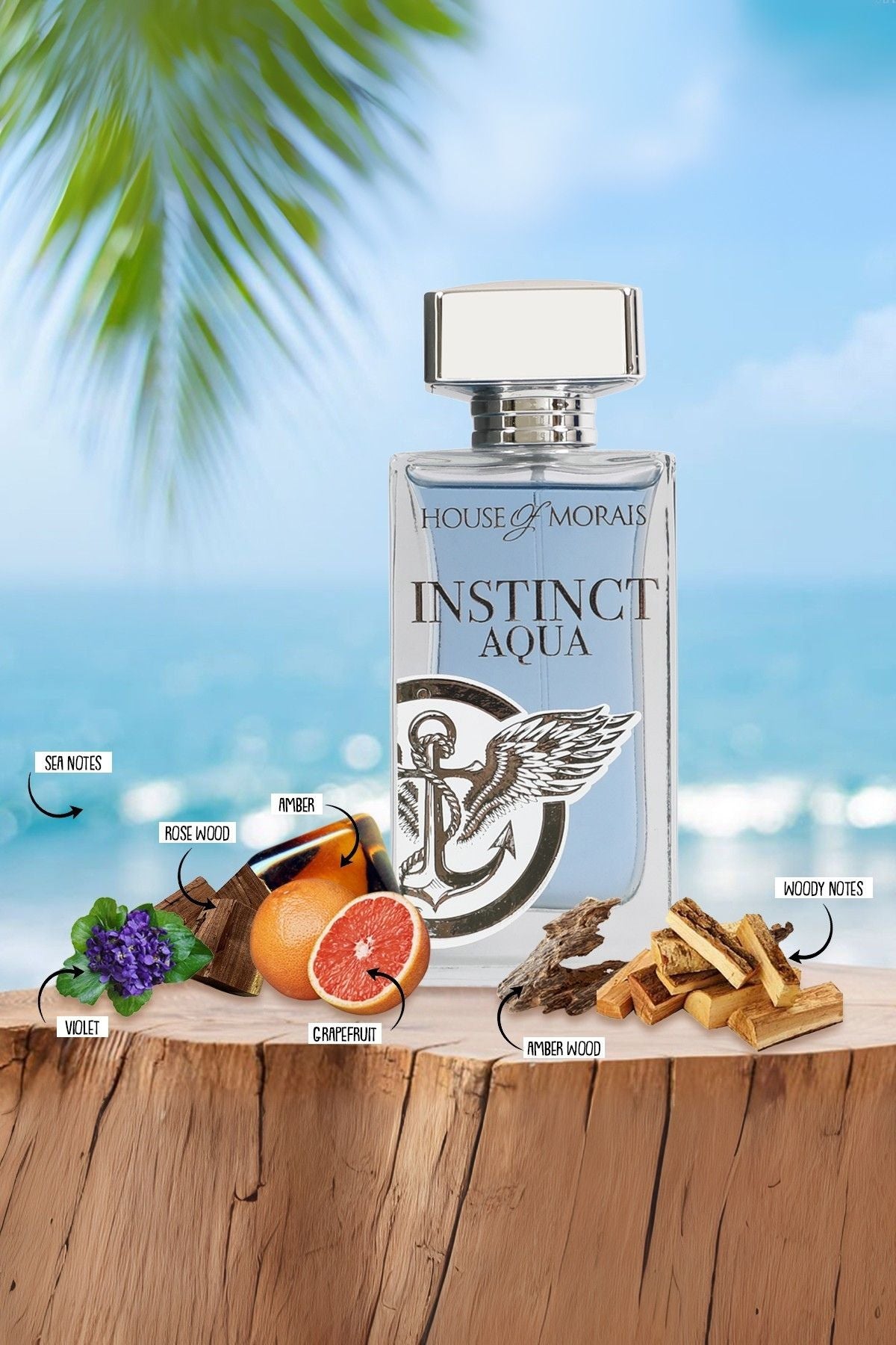 INSTINCT AQUA  SPRAY PERFUME EAU DE PARFUM FOR MEN - 100ML/3.4FL.OZ.