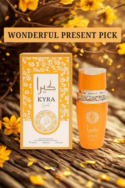 KYRA GOLD SPRAY PERFUME EAU DE PARFUM FOR WOMEN - 100ML/3.4FL.OZ.